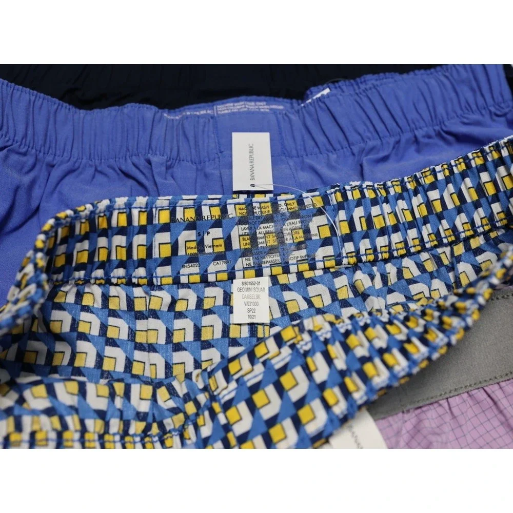 Banana Republic Boxer Shorts Mens Small 5 Pair lot Lounge Lot‎ NWT